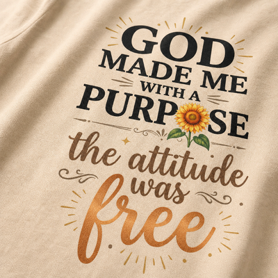 Purpose and Attitude T-Shirt_macro_detail