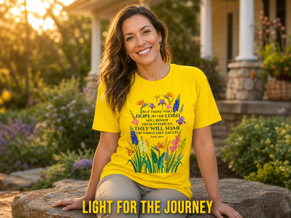 Soar on Wings Like Eagles T-Shirt_ls_golden