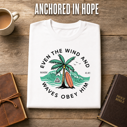 Even the Waves Obey T-Shirt_folded_flatlay