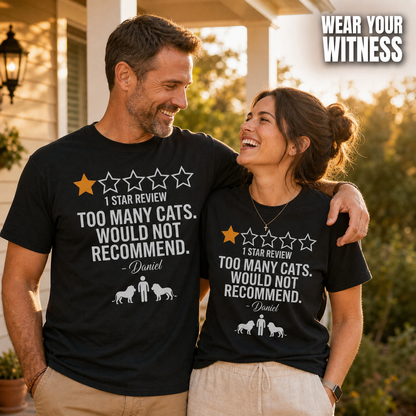 Too Many Cats One-Star Review T-Shirt_group_shot
