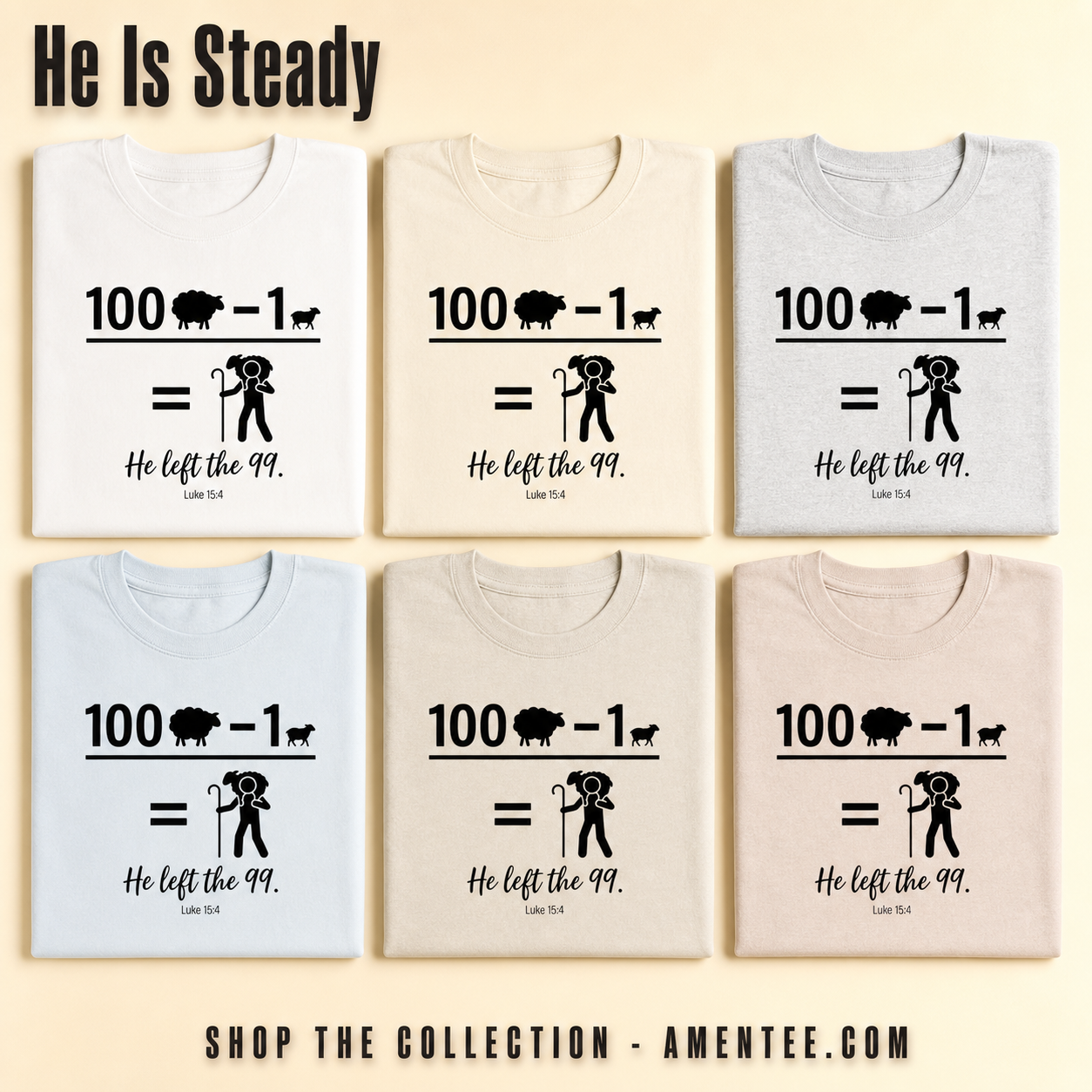 He Left the 99 T-Shirt_6color_grid