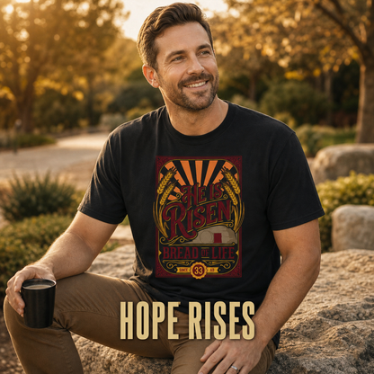 He Is Risen Bread of Life T-Shirt_ls_golden