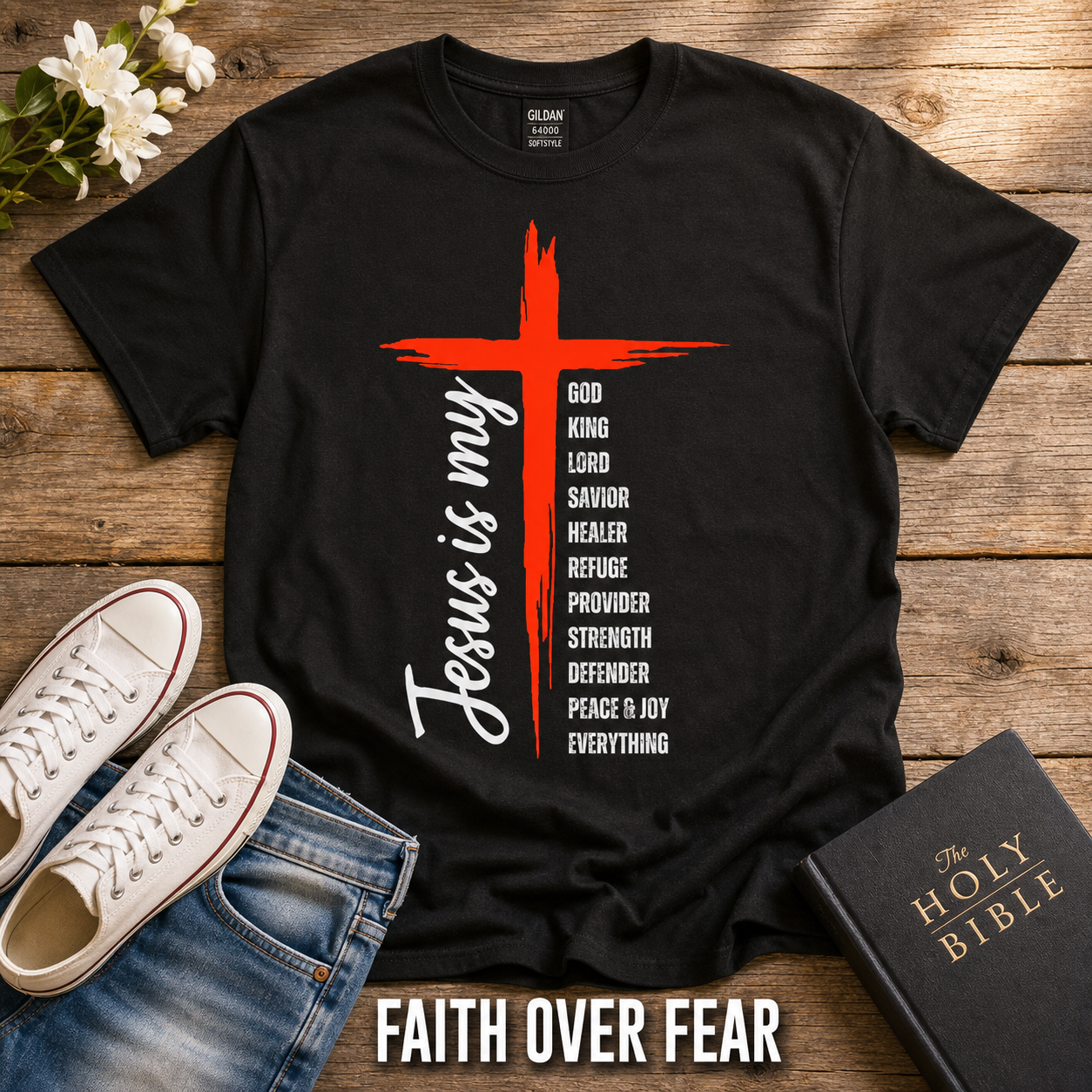 Jesus Is My Everything T-Shirt_style_flat
