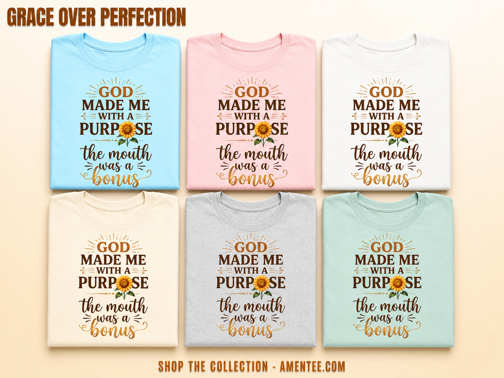 Purpose and Bonus Mouth T-Shirt_6color_grid