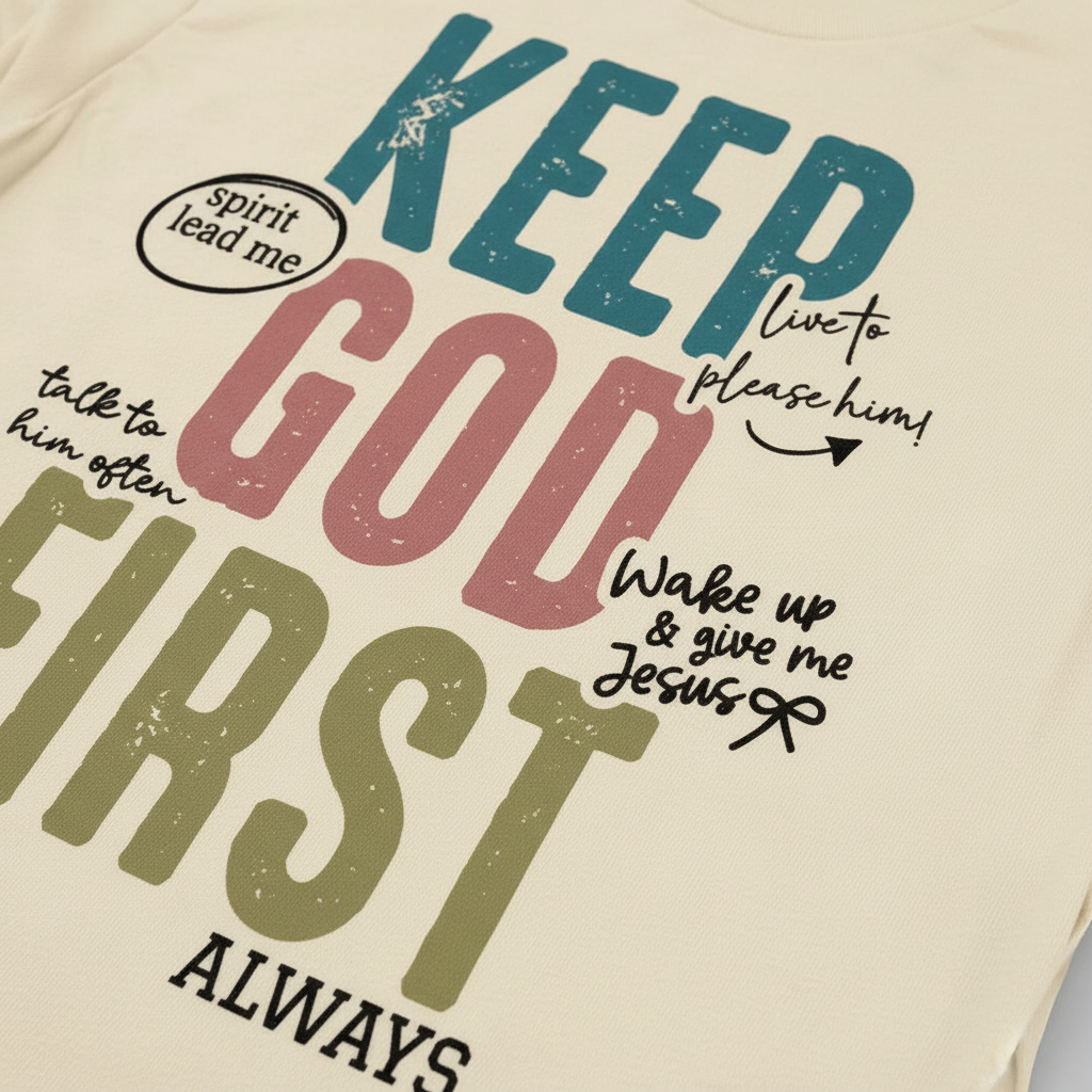 Keep God First T-Shirt__detail