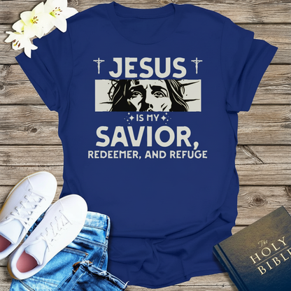 Jesus Is My Savior T-Shirt_triple_model