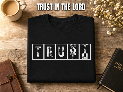 Bold TRUST Statement T-Shirt_folded_flatlay