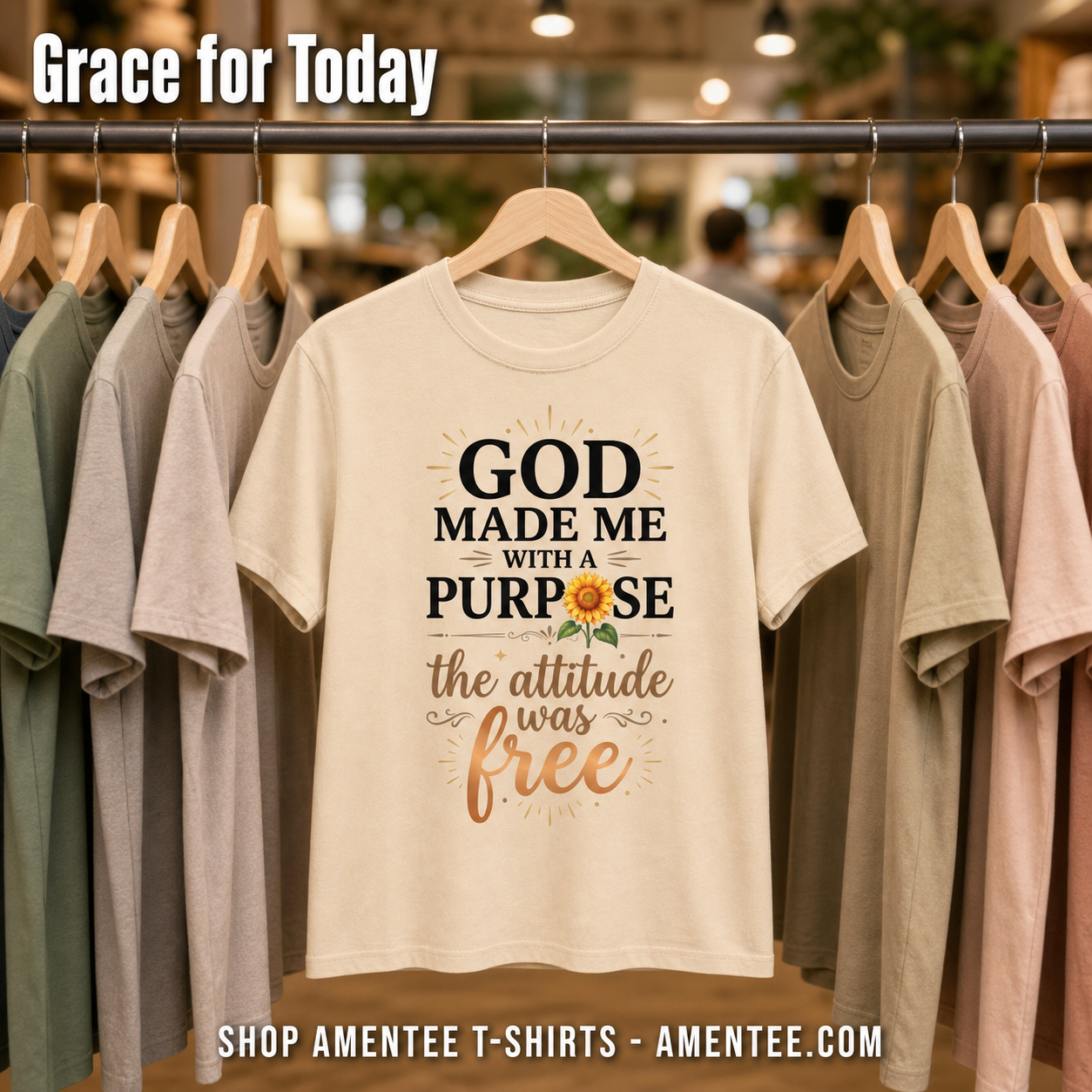 Purpose and Attitude T-Shirt_boutique_rack