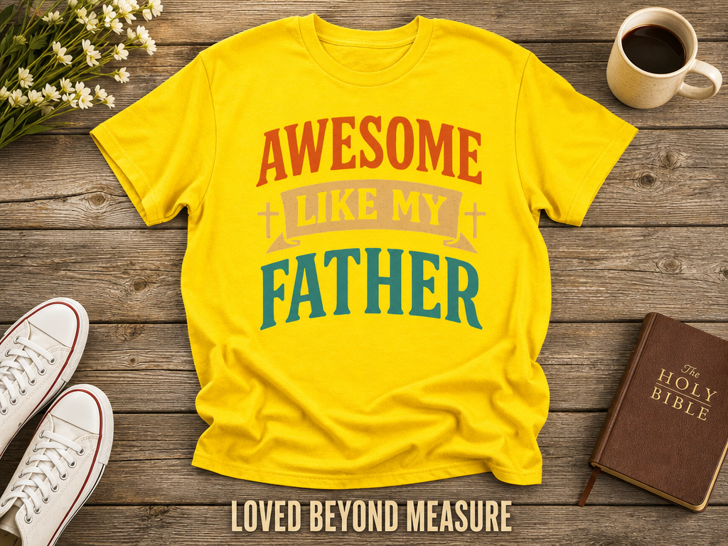 Awesome Like My Father T-Shirt_style_flat