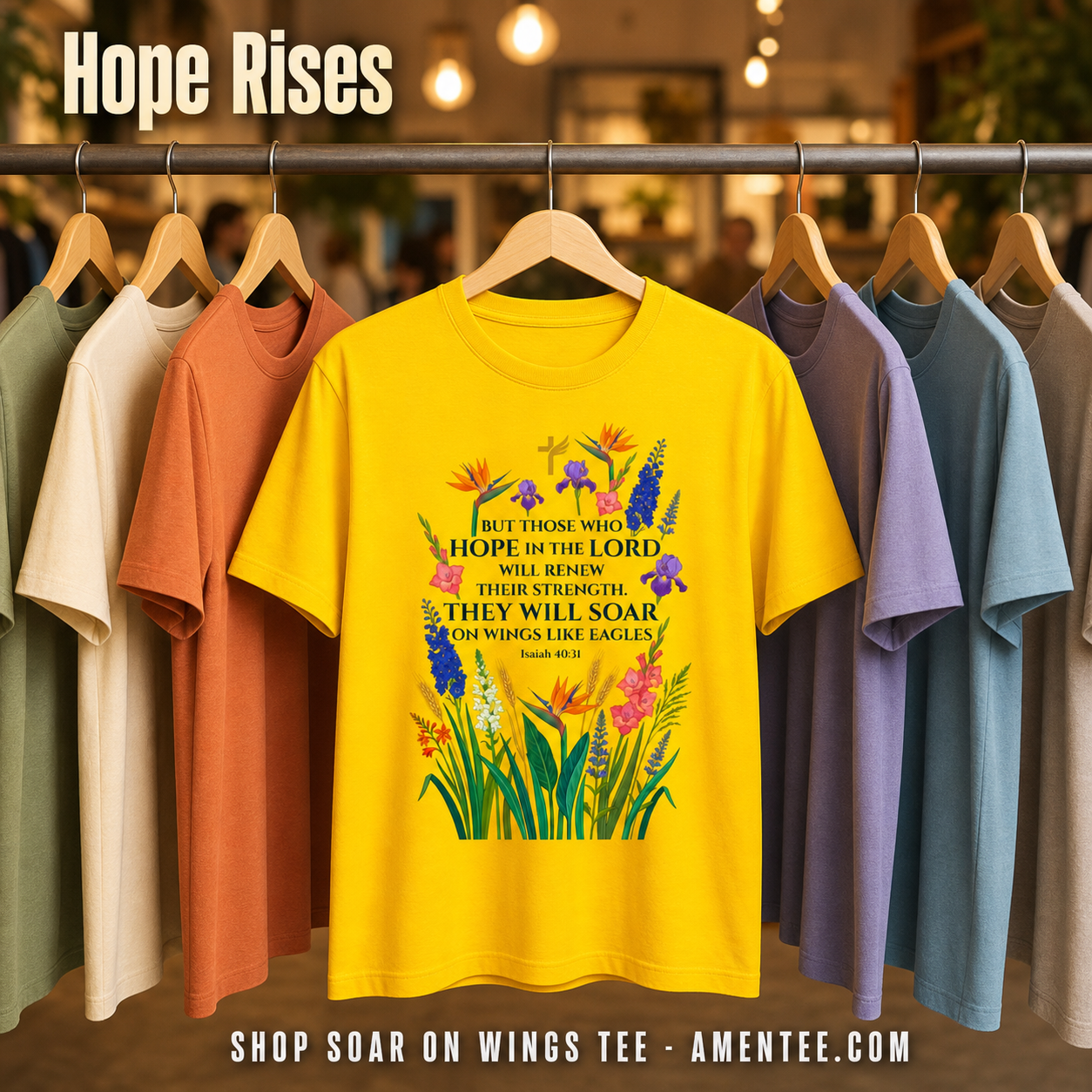 Soar on Wings Like Eagles T-Shirt_boutique_rack
