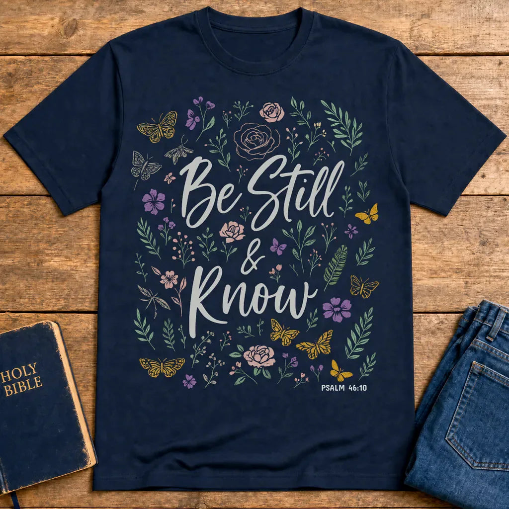 Be Still & Know T-Shirt - Navy