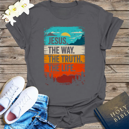 The Way, The Truth, The Life T-Shirt - Charcoal