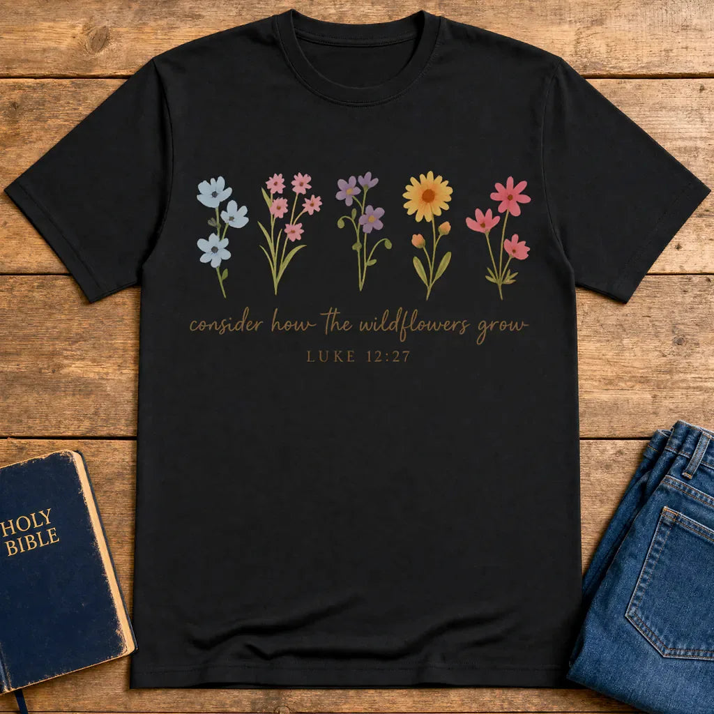 Wildflower Grace T-Shirt - Black