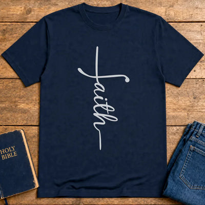 Faith In The Cross T-Shirt - Navy