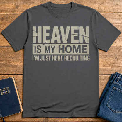 Heaven Is My Home T-Shirt - Charcoal