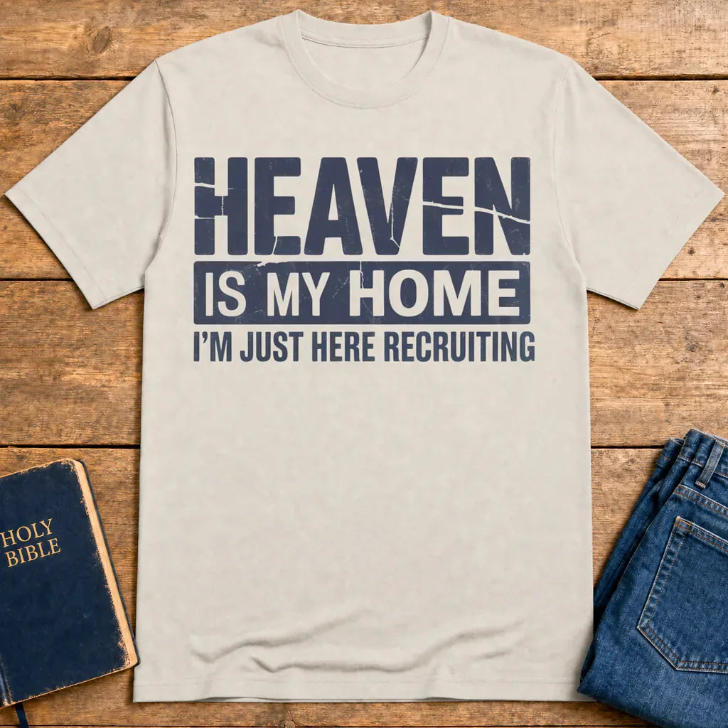 Heaven Is My Home T-Shirt - Ice Grey