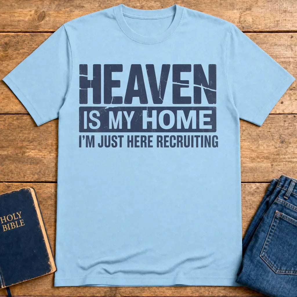 Heaven Is My Home T-Shirt - Light Blue