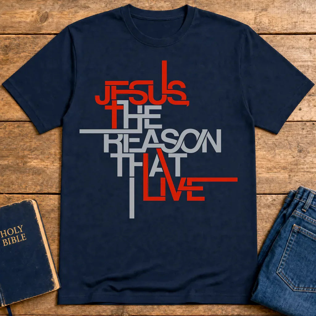 Jesus The Reason I Live T-Shirt - Navy