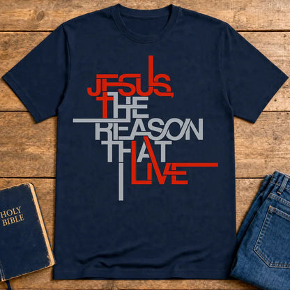 Jesus The Reason I Live T-Shirt - Navy