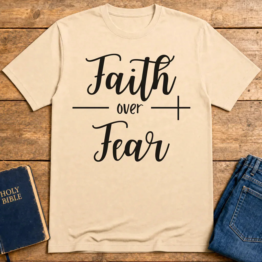 Faith Over Fear T-Shirt - Natural