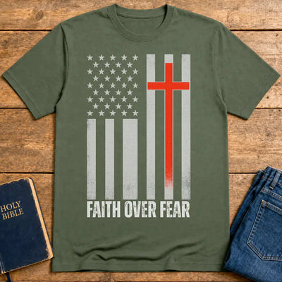 Faith and Freedom T-Shirt - Military Green
