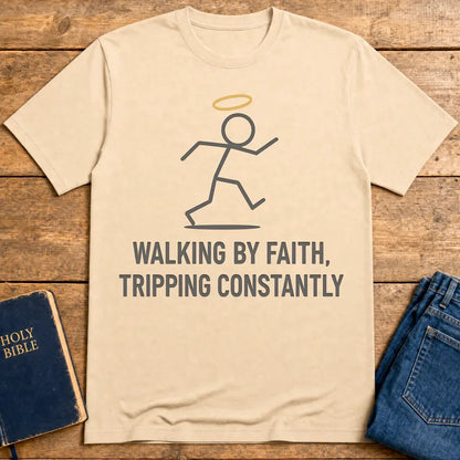 Walking by Faith T-Shirt - Natural