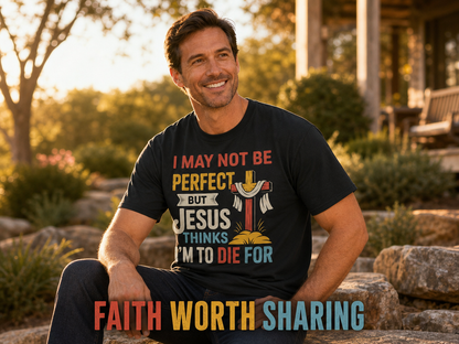 Jesus Thinks I'm Worth It T-Shirt_ls_golden