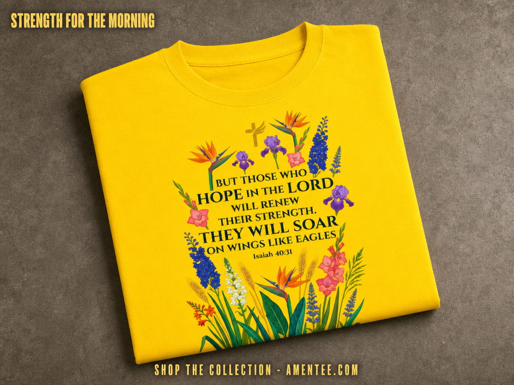 Soar on Wings Like Eagles T-Shirt_fold_tilt
