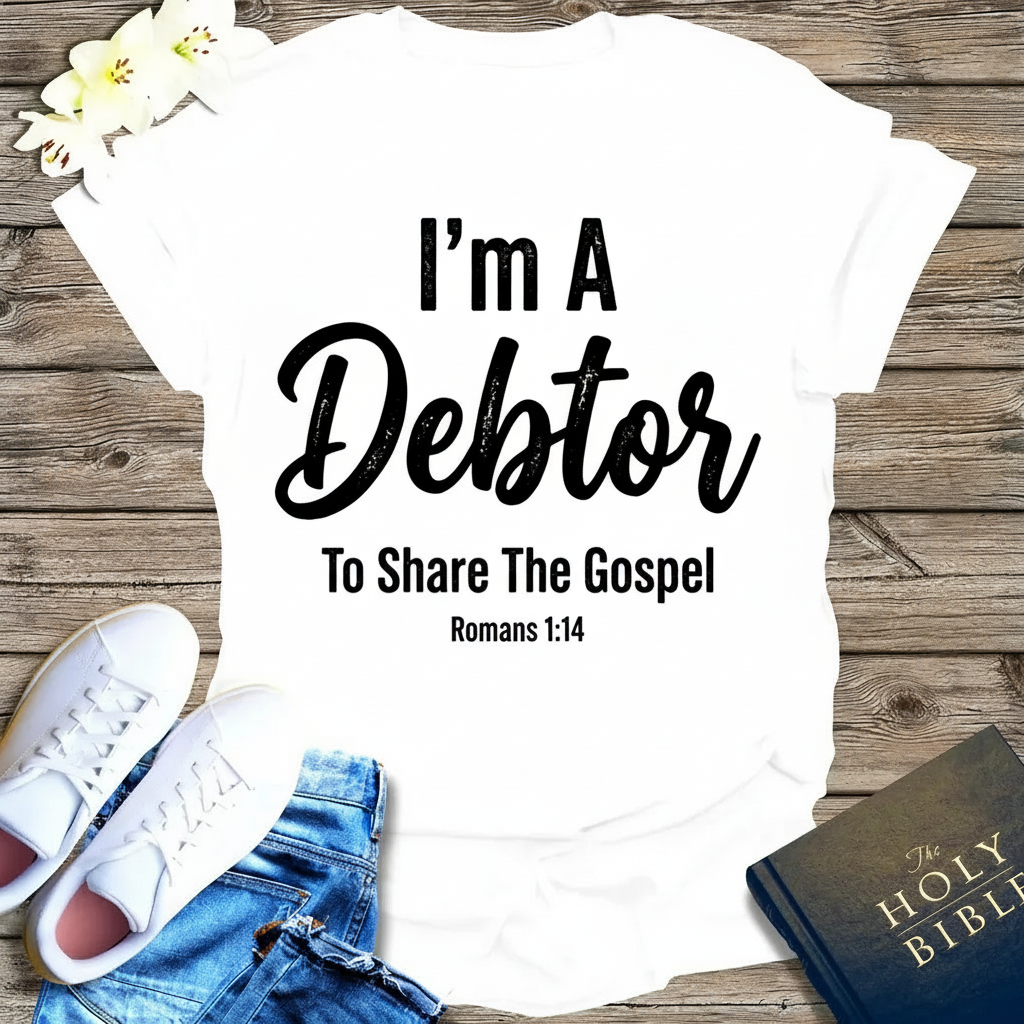 Gospel Debtor T-Shirt_dual_model_life