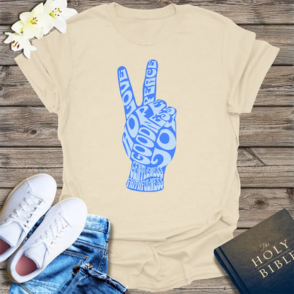 Fruit of the Spirit Peace Hand T-Shirt - Natural