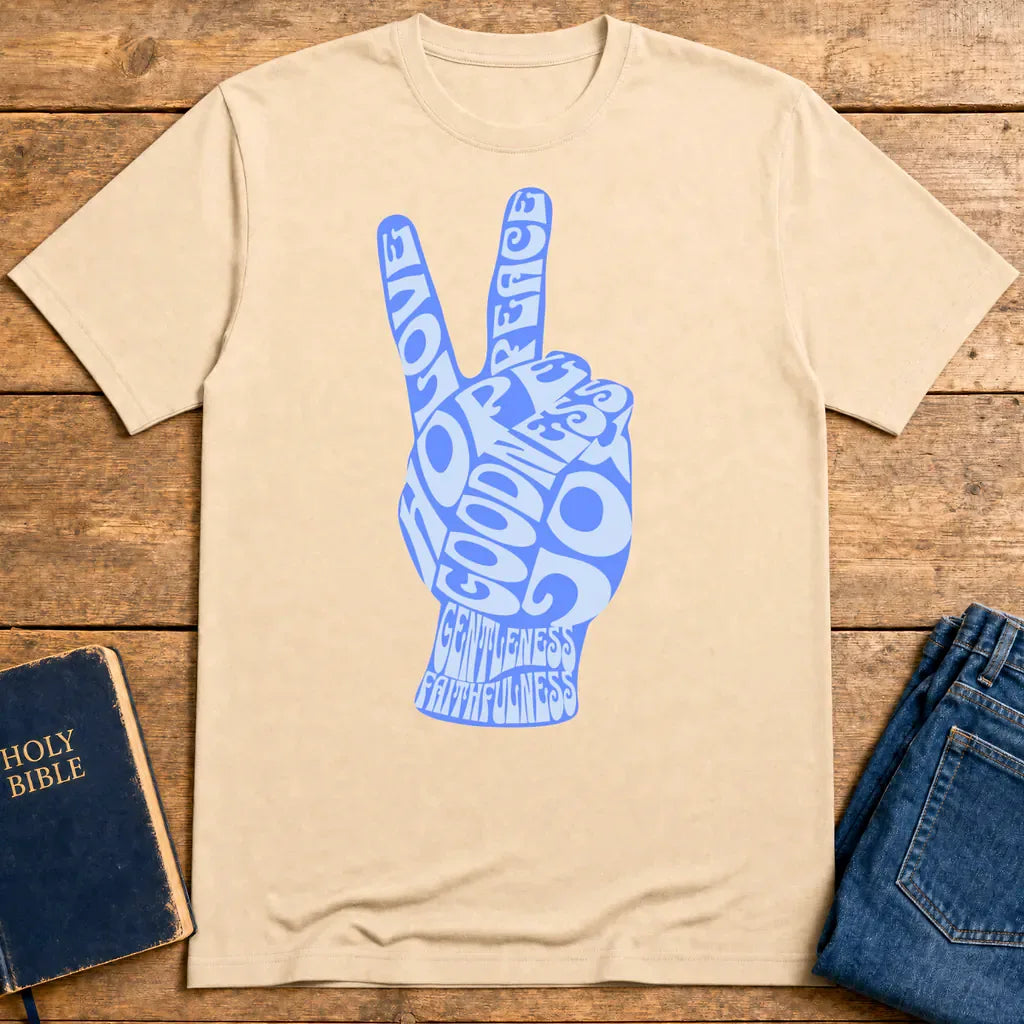 Fruit of the Spirit Peace Hand T-Shirt - Natural
