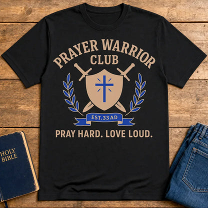 Prayer Warrior Club T-Shirt - Black