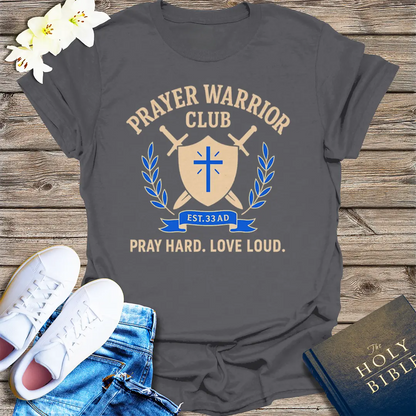 Prayer Warrior Club T-Shirt - Charcoal