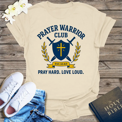 Prayer Warrior Club T-Shirt - Natural