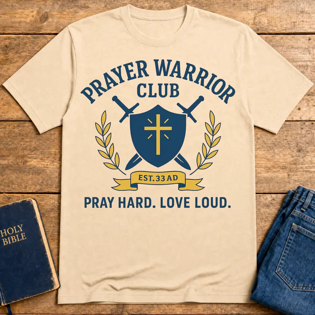 Prayer Warrior Club T-Shirt - Natural