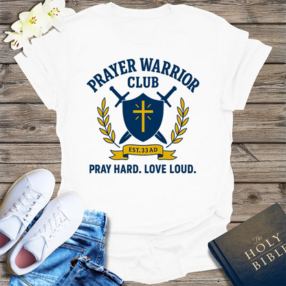 Prayer Warrior Club T-Shirt - White