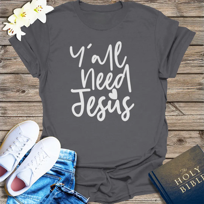 Jesus Is My Lifeline T-Shirt - Charcoal