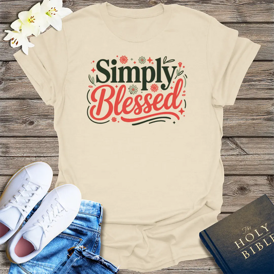 Simply Blessed T-Shirt - Natural