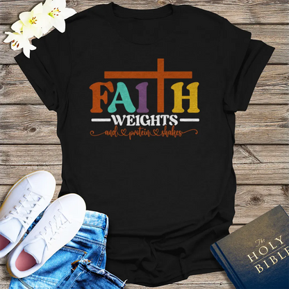 Faith and Protein Shakes T-Shirt - Black