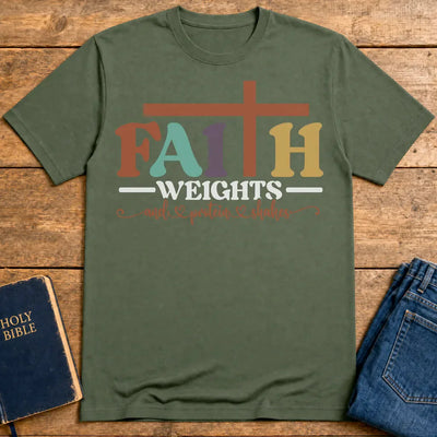 Faith and Protein Shakes T-Shirt - Military Green