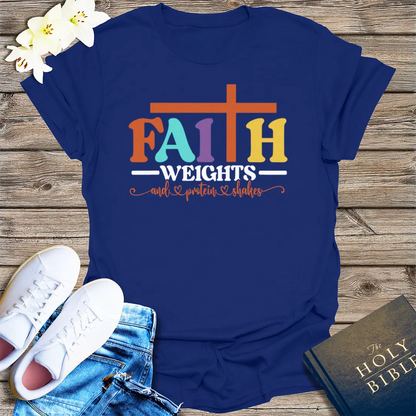 Faith and Protein Shakes T-Shirt - Navy
