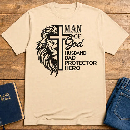 Man Of God T-Shirt - Natural