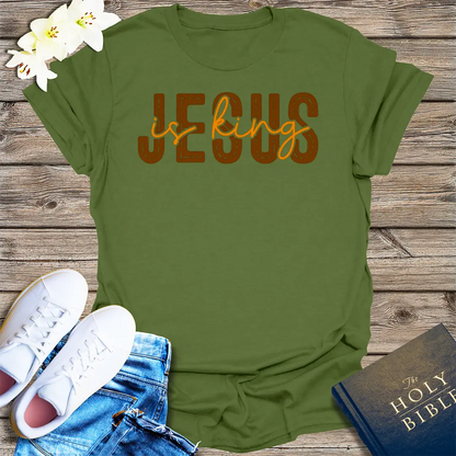 Jesus Is King T-Shirt - Military Green
