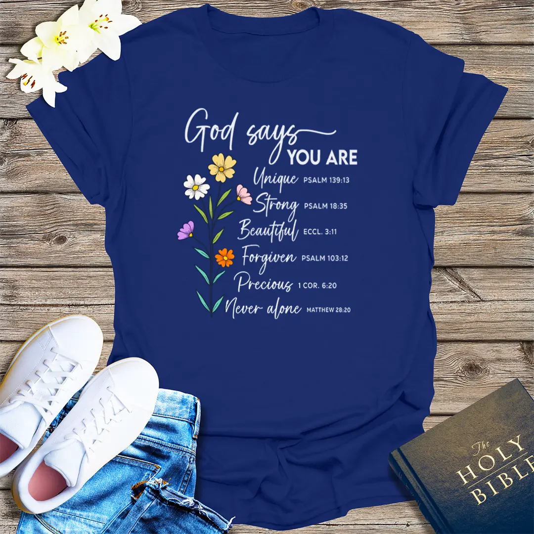 God Says You Are T-Shirt - Navy