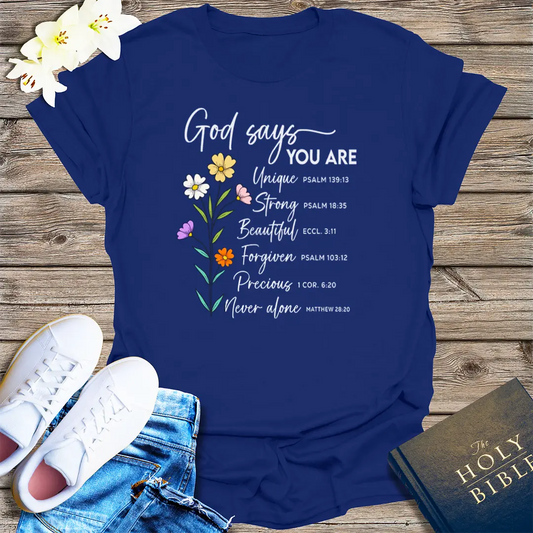 God Says You Are T-Shirt - Navy