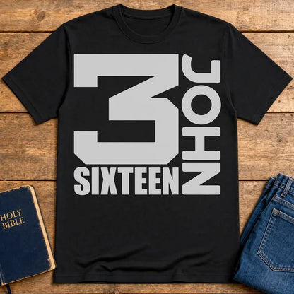 John 3:16 T-Shirt - Black