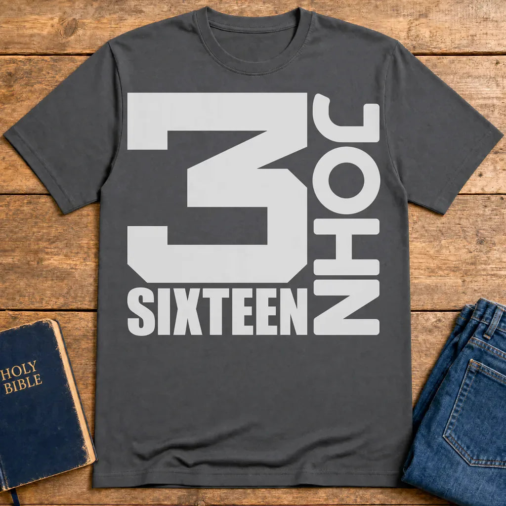 John 3:16 T-Shirt - Charcoal