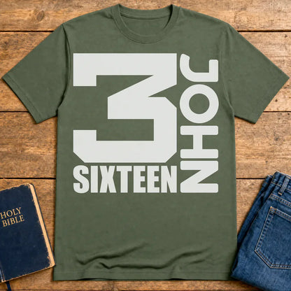 John 3:16 T-Shirt - Military Green