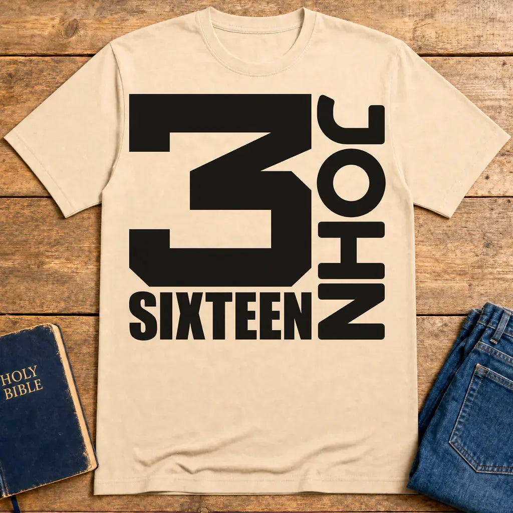 John 3:16 T-Shirt - Natural