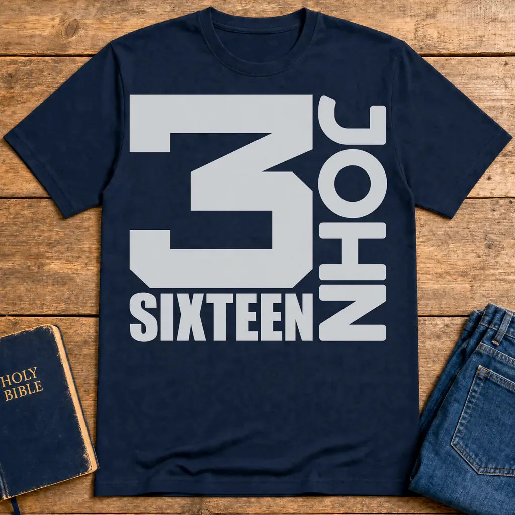 John 3:16 T-Shirt - Navy